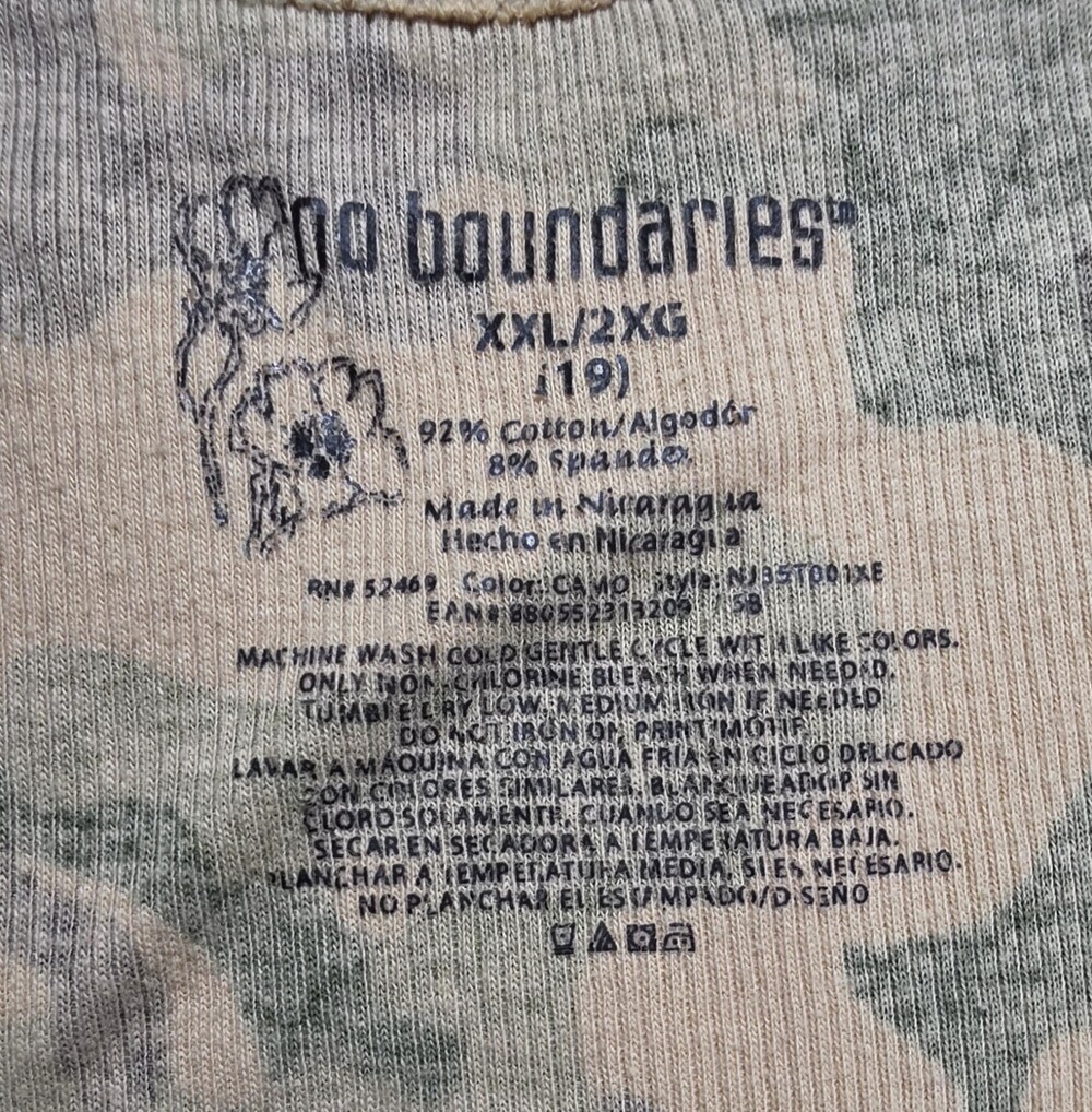 No Boundaries RN 52469 Green Camo Ribbed Tank Top Women's Size XXL Sku 0328 - Picture 2 of 5